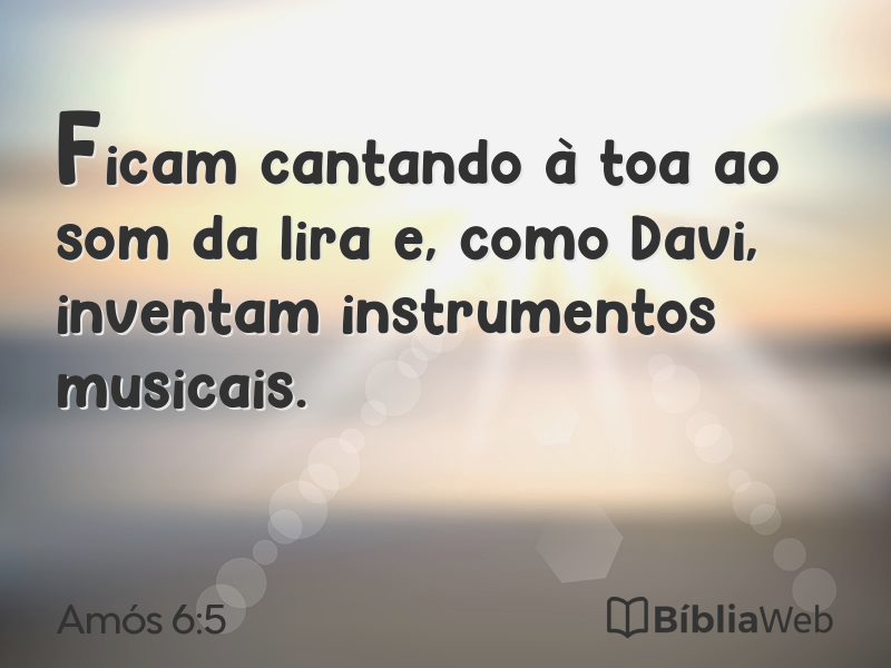 Amós 6:5 em imagem para compartilhar