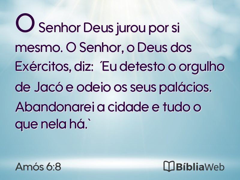 Amós 6:8 em imagem para compartilhar