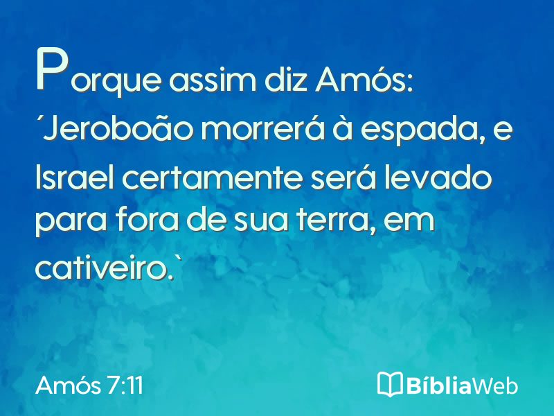 Amós 7:11 em imagem para compartilhar