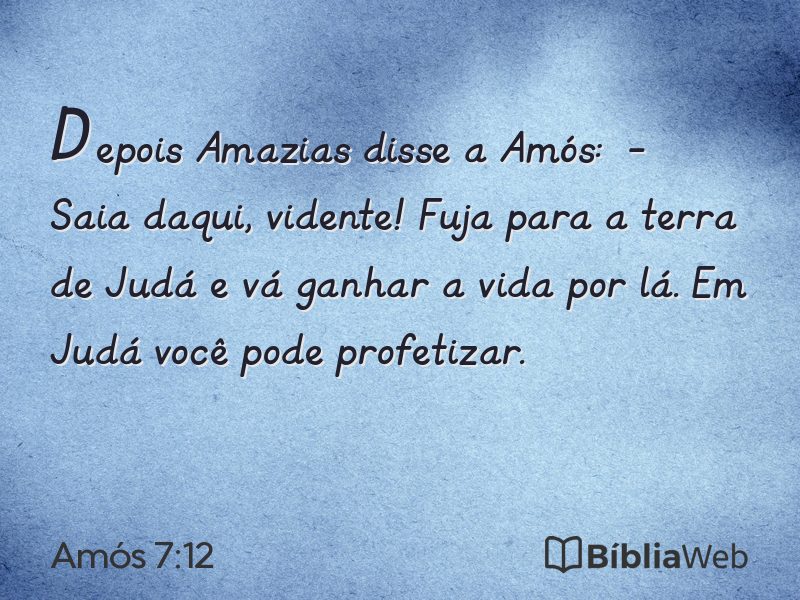 Amós 7:12 em imagem para compartilhar