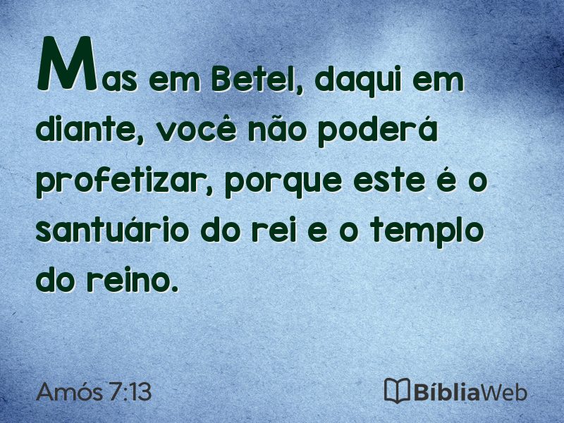 Amós 7:13 em imagem para compartilhar