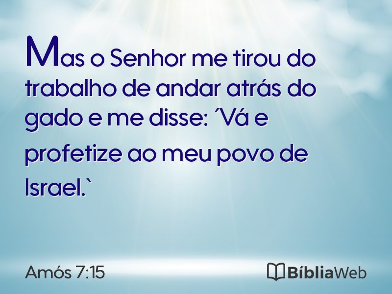 Amós 7:15 em imagem para compartilhar