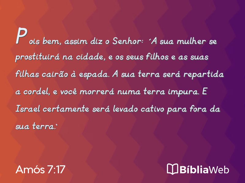 Amós 7:17 em imagem para compartilhar