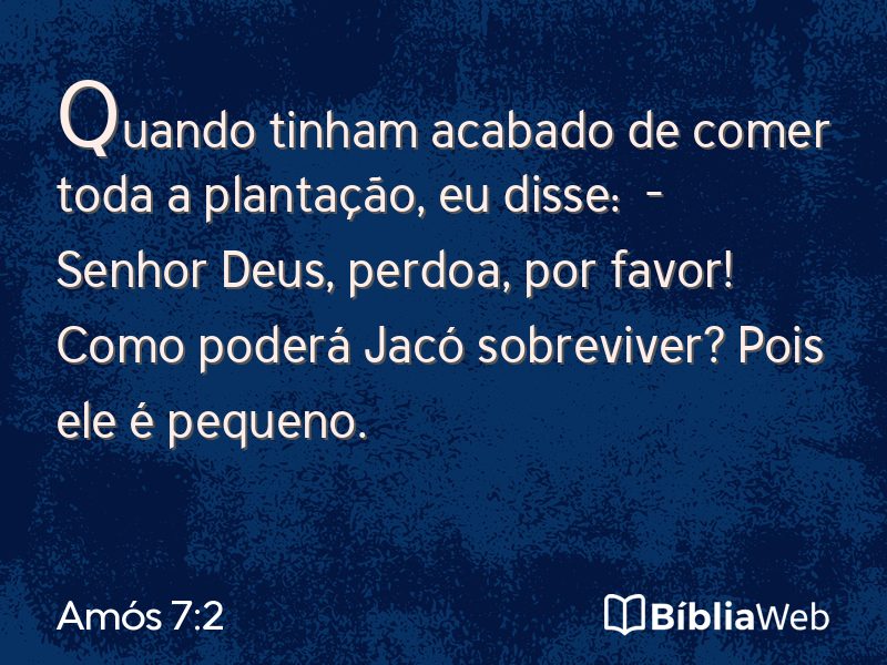 Amós 7:2 em imagem para compartilhar