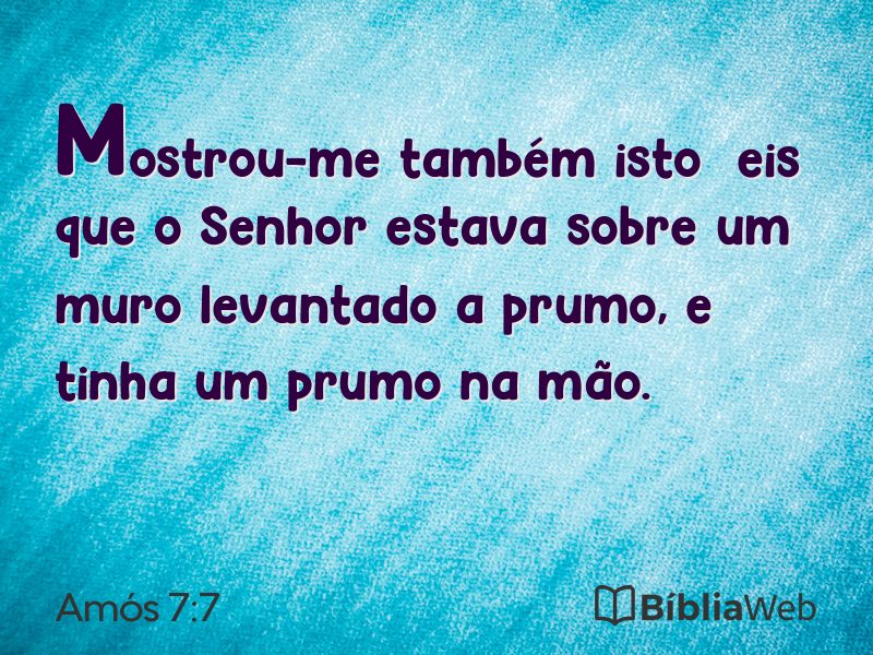 Amós 7:7 em imagem para compartilhar