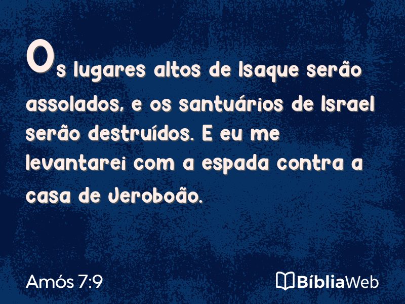 Amós 7:9 em imagem para compartilhar