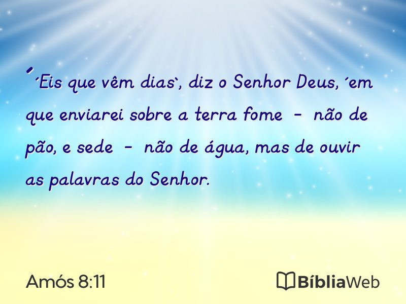 Amós 8:11 em imagem para compartilhar