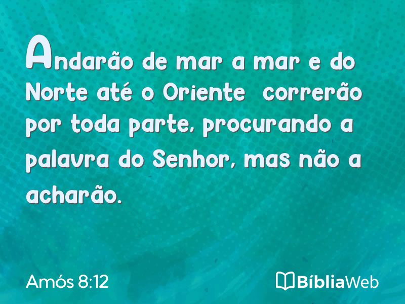 Amós 8:12 em imagem para compartilhar