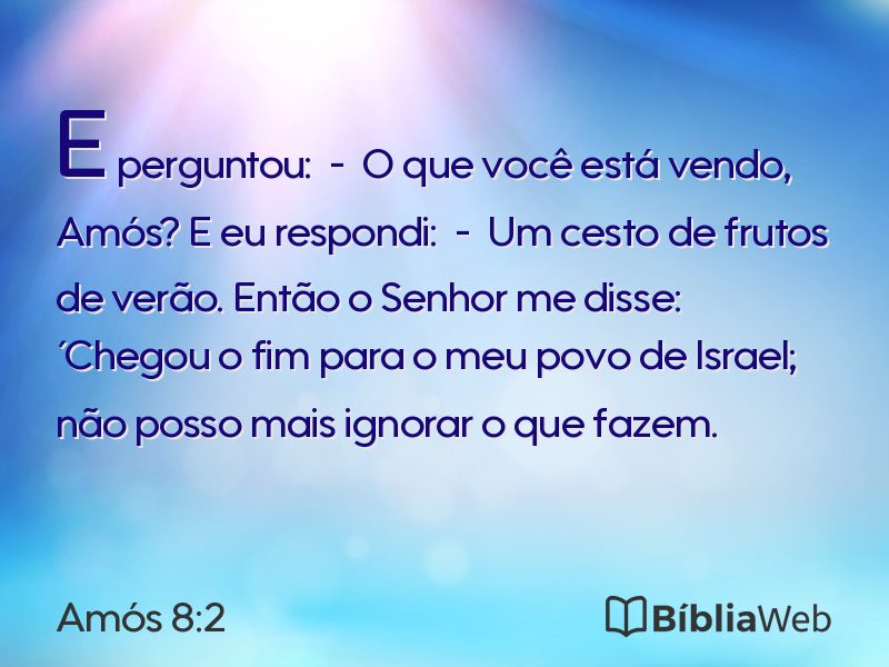 Amós 8:2 em imagem para compartilhar