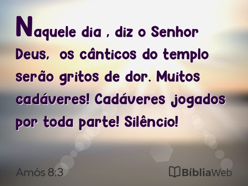 Amós 8:3 em imagem para compartilhar