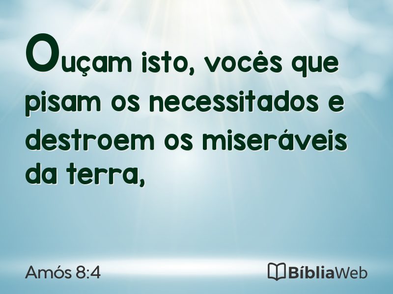 Amós 8:4 em imagem para compartilhar
