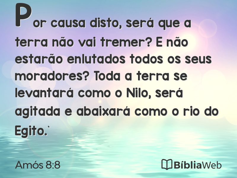 Amós 8:8 em imagem para compartilhar