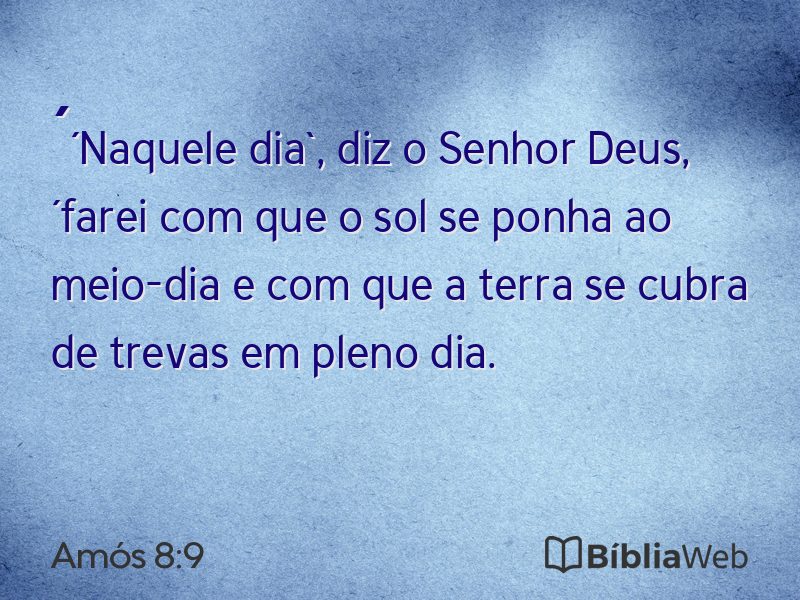 Amós 8:9 em imagem para compartilhar