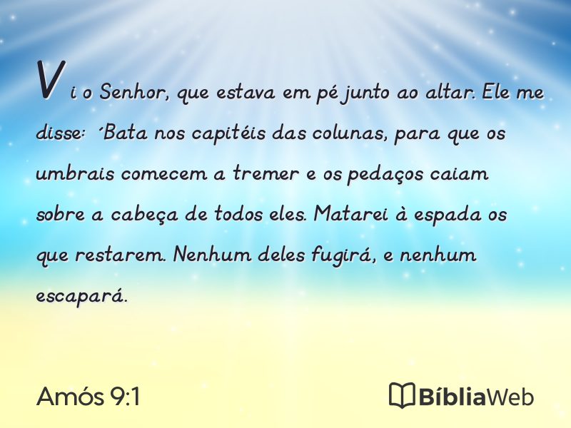 Amós 9:1 em imagem para compartilhar