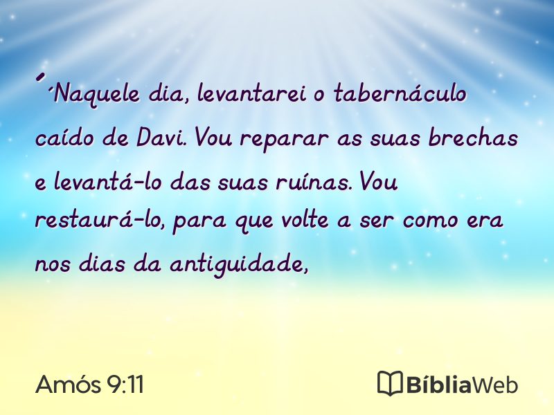 Amós 9:11 em imagem para compartilhar