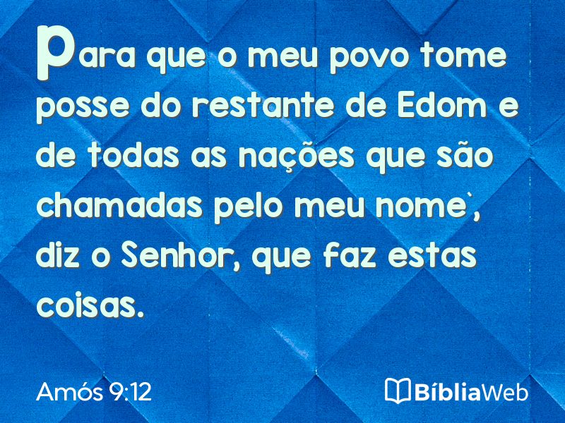 Amós 9:12 em imagem para compartilhar