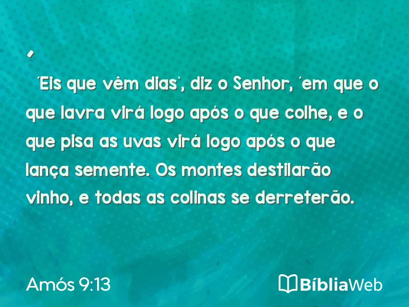 Amós 9:13 em imagem para compartilhar