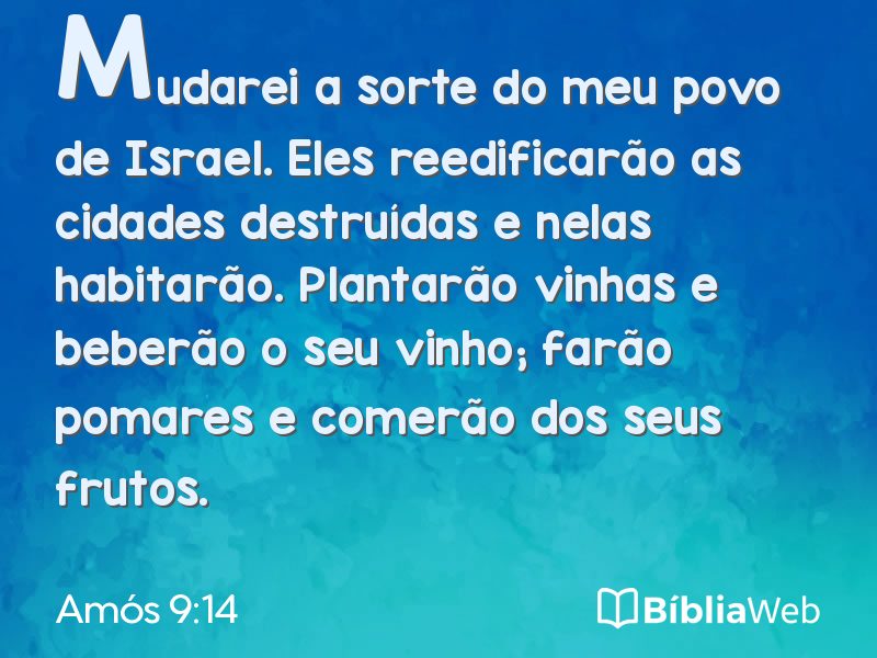 Amós 9:14 em imagem para compartilhar