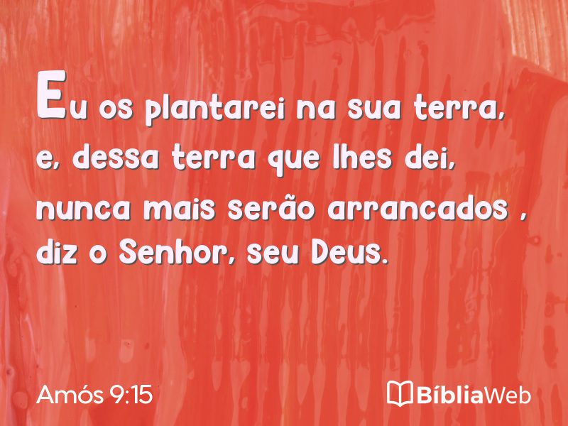 Amós 9:15 em imagem para compartilhar
