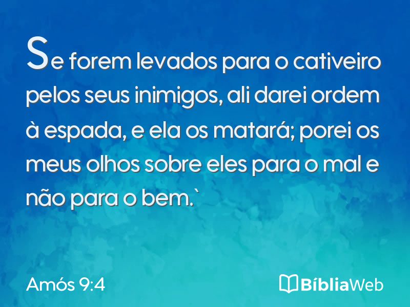 Amós 9:4 em imagem para compartilhar