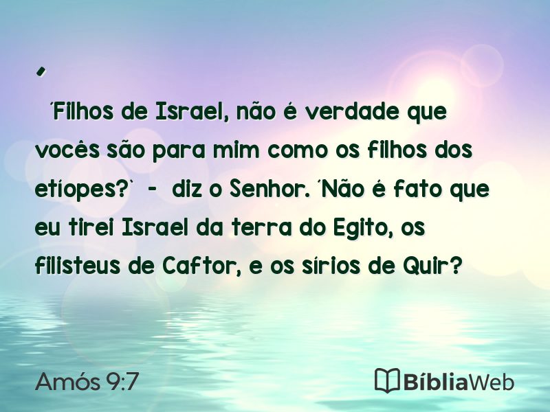 Amós 9:7 em imagem para compartilhar