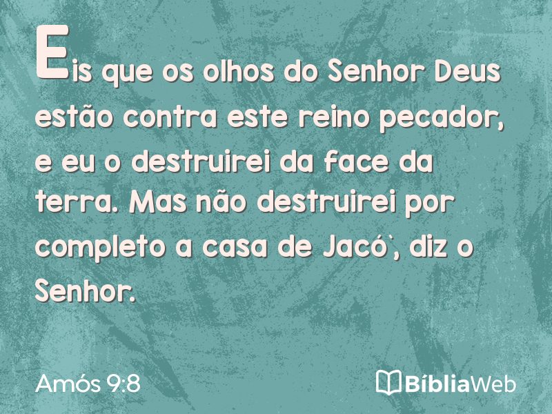 Amós 9:8 em imagem para compartilhar