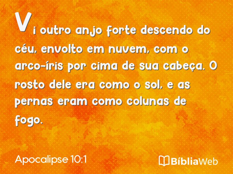 Apocalipse 10:1 em imagem para compartilhar