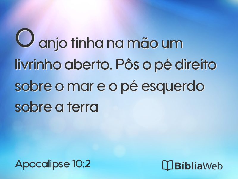 Apocalipse 10:2 em imagem para compartilhar