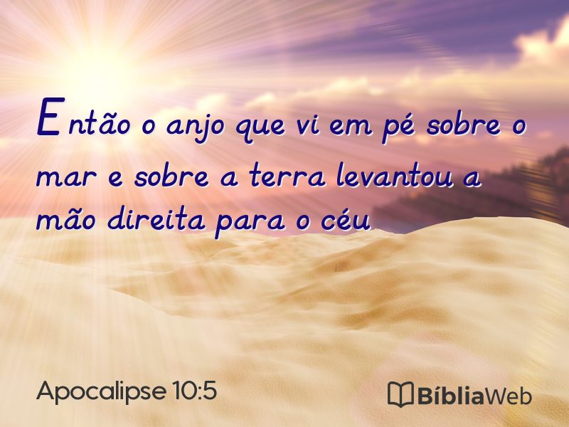 Apocalipse 10:5 em imagem para compartilhar