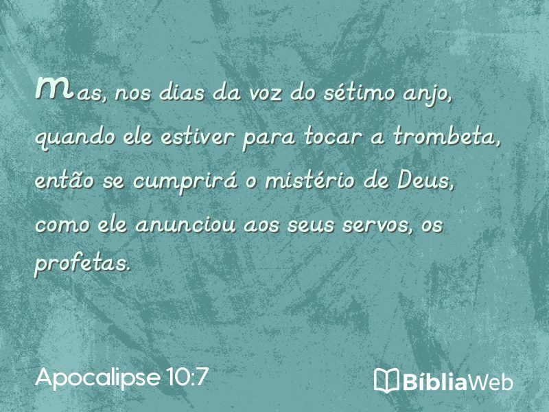 Apocalipse 10:7 em imagem para compartilhar