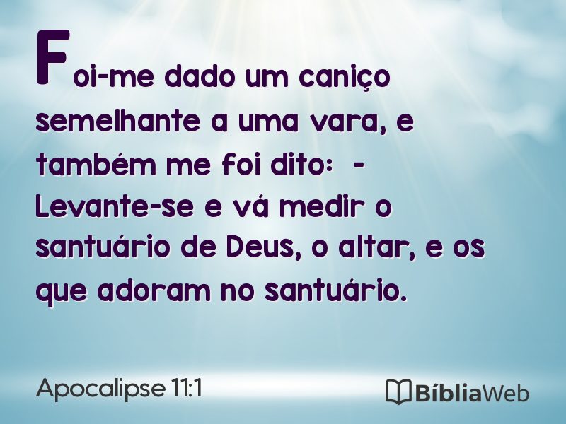 Apocalipse 11:1 em imagem para compartilhar