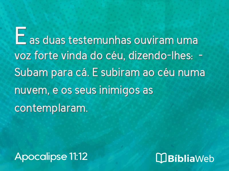 Apocalipse 11:12 em imagem para compartilhar