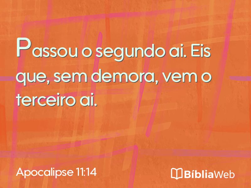 Apocalipse 11:14 em imagem para compartilhar