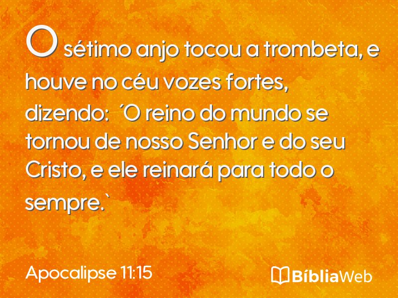 Apocalipse 11:15 em imagem para compartilhar