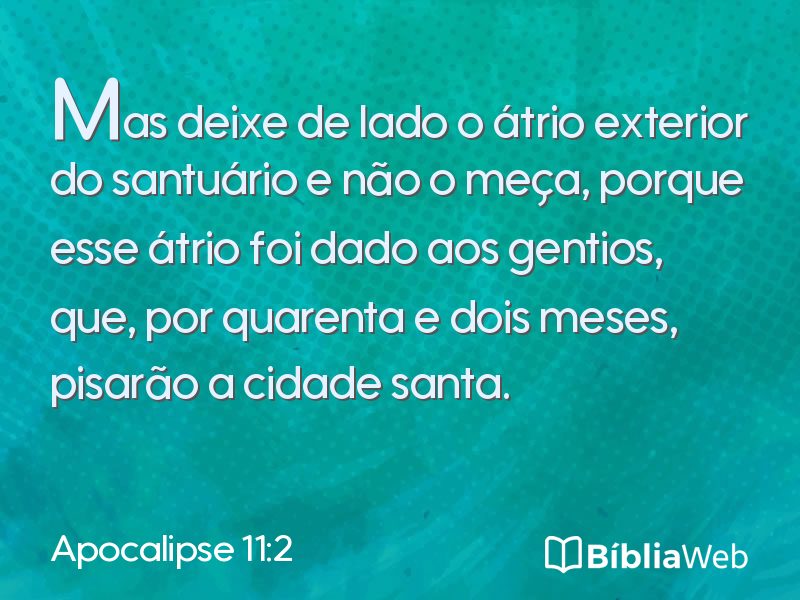 Apocalipse 11:2 em imagem para compartilhar