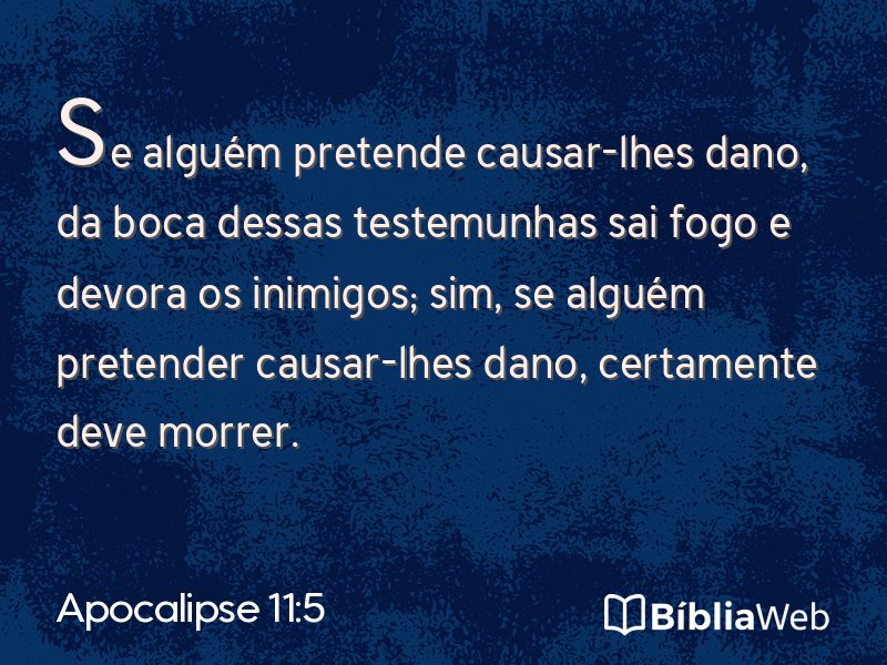 Apocalipse 11:5 em imagem para compartilhar