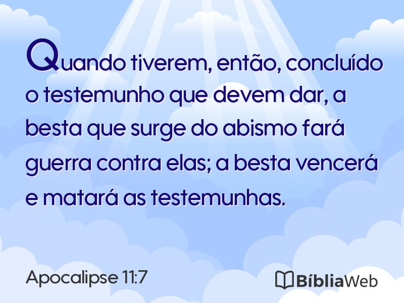 Apocalipse 11:7 em imagem para compartilhar
