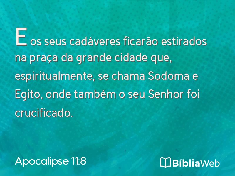 Apocalipse 11:8 em imagem para compartilhar