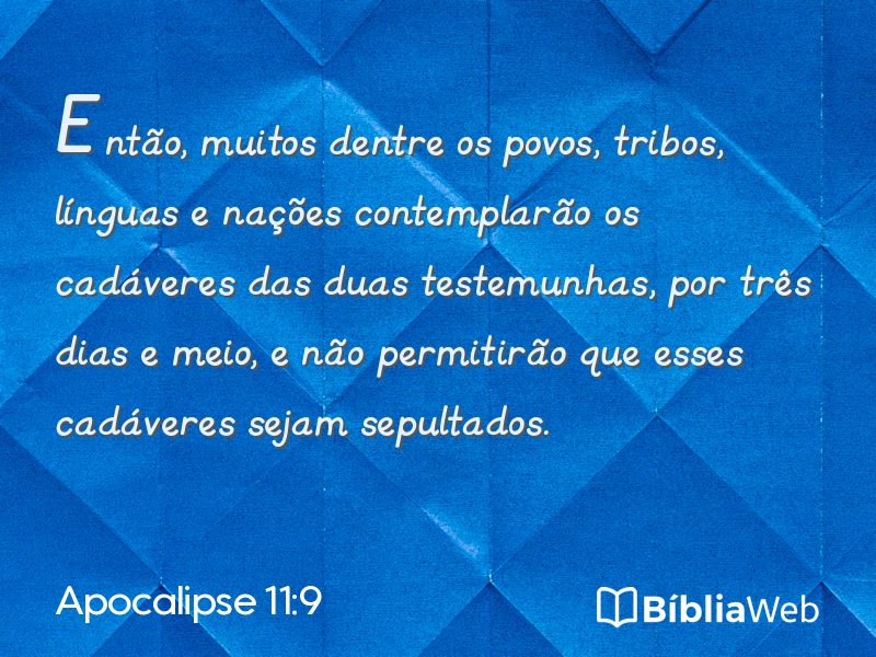 Apocalipse 11:9 em imagem para compartilhar