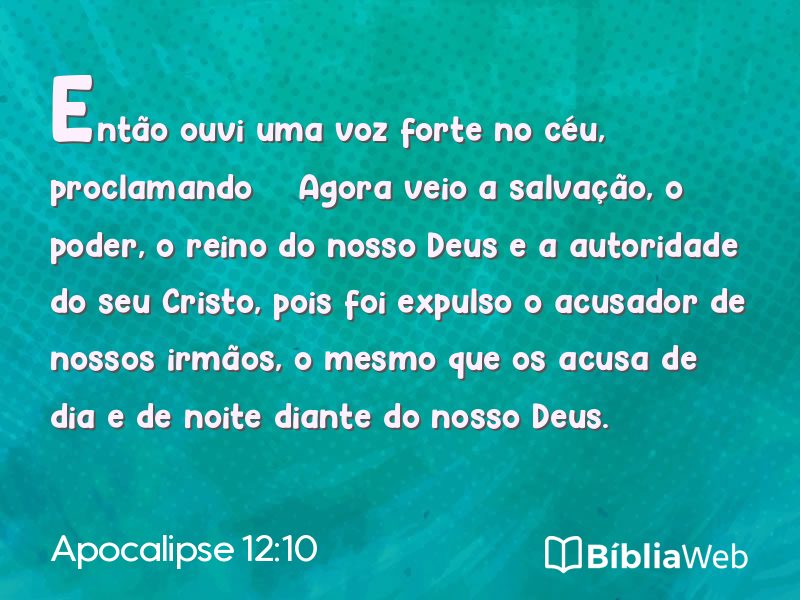 Apocalipse 12:10 em imagem para compartilhar