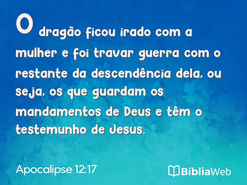 Apocalipse 12:17 em imagem para compartilhar