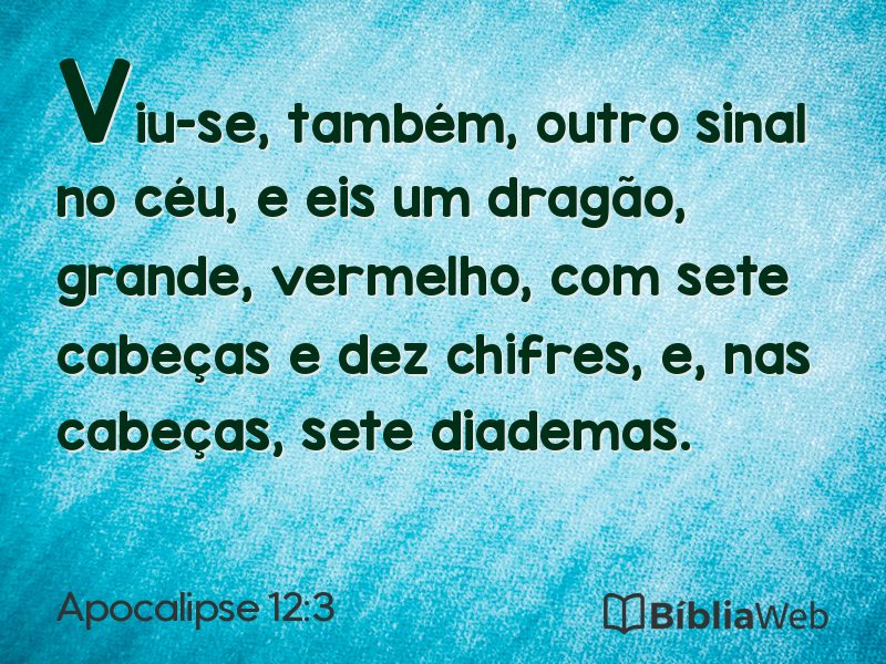 Apocalipse 12:3 em imagem para compartilhar