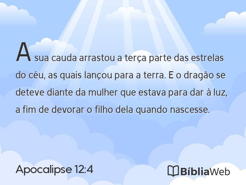 Apocalipse 12:4 em imagem para compartilhar