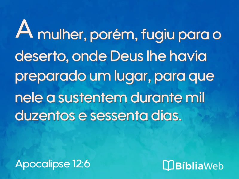Apocalipse 12:6 em imagem para compartilhar