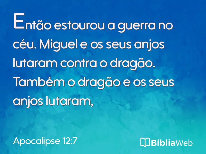 Apocalipse 12:7 em imagem para compartilhar