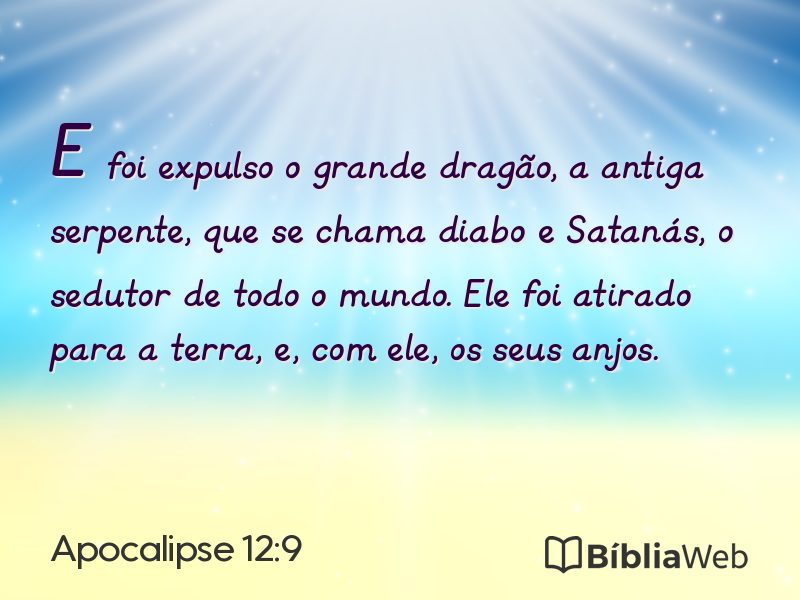 Apocalipse 12:9 em imagem para compartilhar