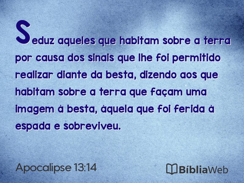 Apocalipse 13:14 em imagem para compartilhar
