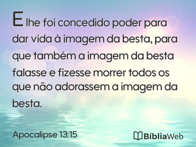 Apocalipse 13:15 em imagem para compartilhar