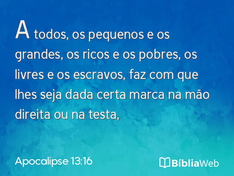 Apocalipse 13:16 em imagem para compartilhar