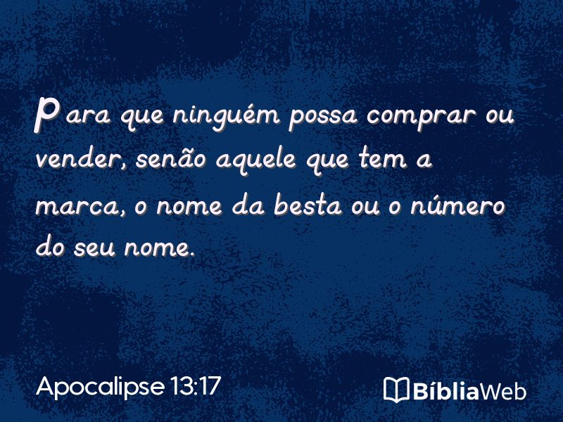 Apocalipse 13:17 em imagem para compartilhar
